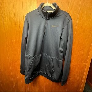 Nike Dri Fit Hoodie Large Navy with Zip Pocket